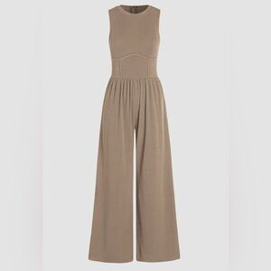 Cider Sleeveless Tan Jumpsuit Size M